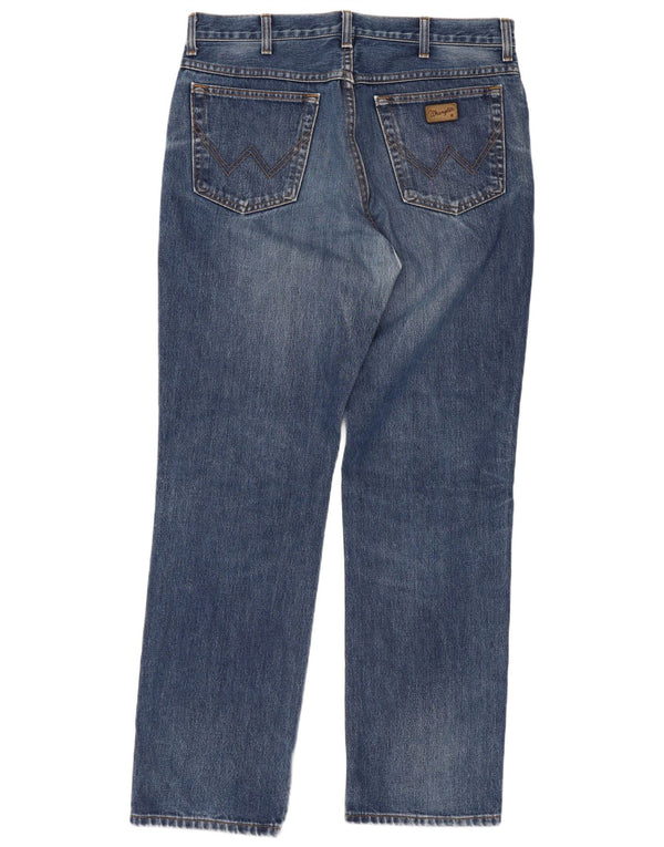Wrangler Mens Texas Straight Jeans W36 L32 Blue Cotton
