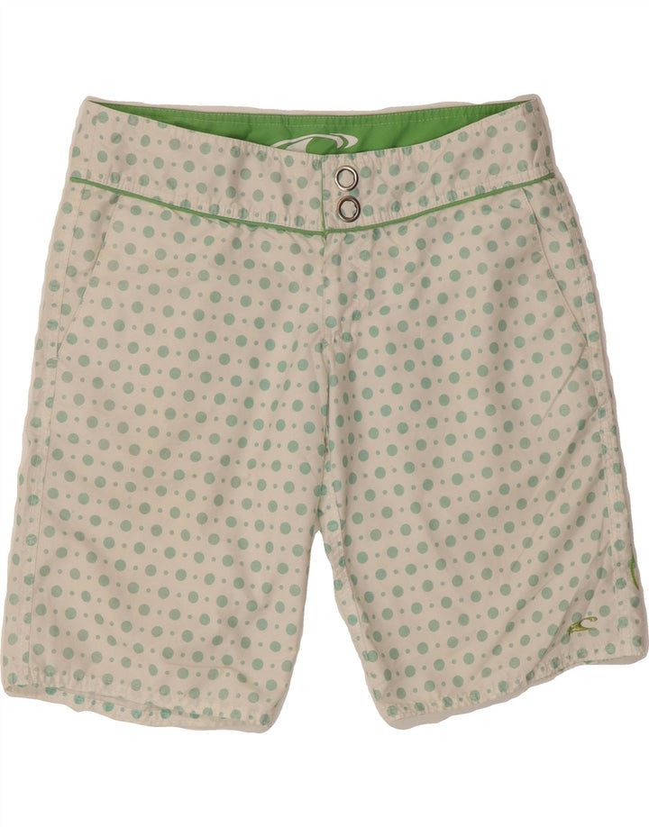 O'NEILL Mens Graphic Swimming Shorts Medium White Polka Dot Polyester Vintage O'Neill and Second-Hand O'Neill from Messina Hembry 