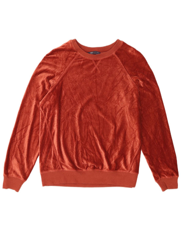 Marks & Spencer Womens Corduroy Sweatshirt Jumper UK 12 Medium Brown