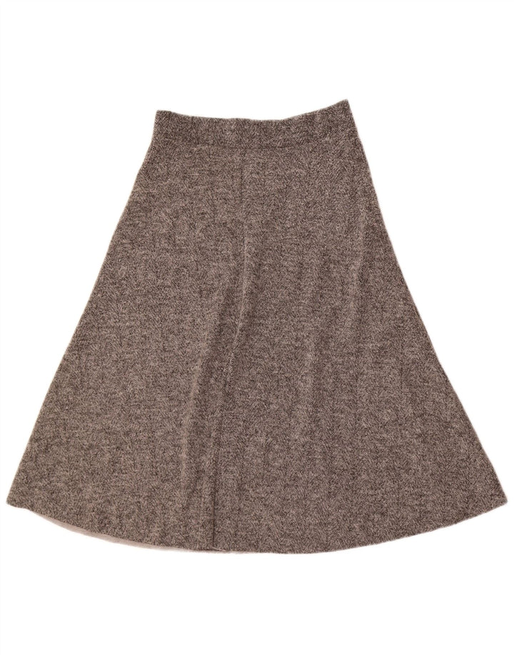 Zara Womens A-Line Skirt Large W30 Grey Herringbone