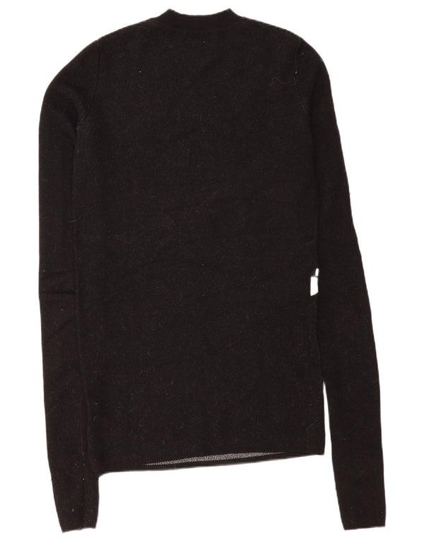 Marcelo Burlon Womens Crew Neck Jumper Sweater UK 10 Small Black Geometric