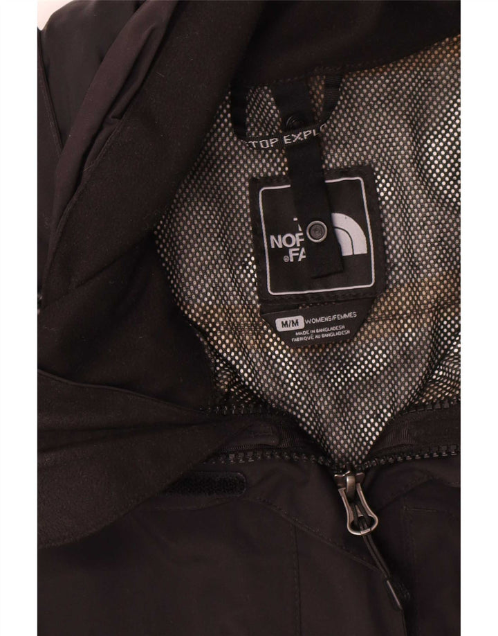 The North Face Womens Hooded Rain Jacket UK 14 Medium Black Polyester