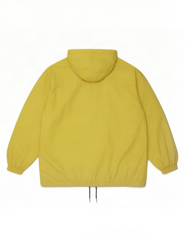 Vintage Womens Hooded Oversized Anorak Jacket IT 44 Medium Yellow Polyester
