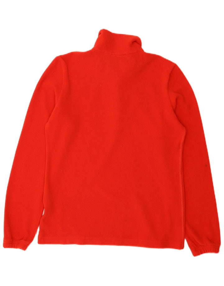 Lotto Womens Zip Neck Fleece Jumper UK 12 Medium Red Polyester