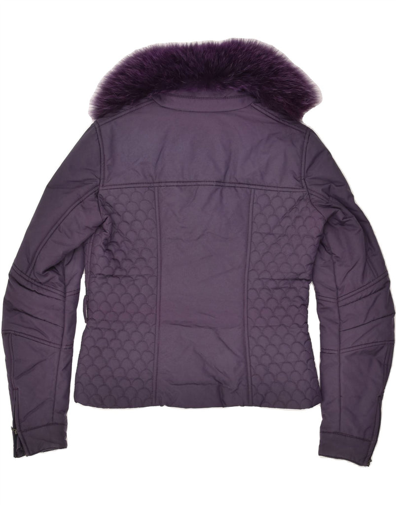 REFRIGIWEAR Womens Padded Jacket UK 14 Large Purple Polyamide | Vintage Refrigiwear | Thrift | Second-Hand Refrigiwear | Used Clothing | Messina Hembry 