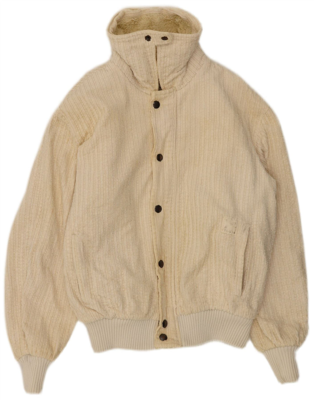 Carrera Mens Loose Fit Fleece Jacket IT 46 Small Beige Polyester