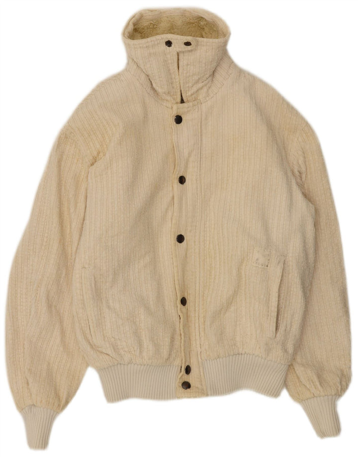 Carrera Mens Loose Fit Fleece Jacket IT 46 Small Beige Polyester