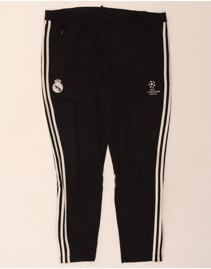 ADIDAS Mens Climalite Tracksuit Trousers XL Black Polyester Vintage Adidas and Second-Hand Adidas from Messina Hembry 