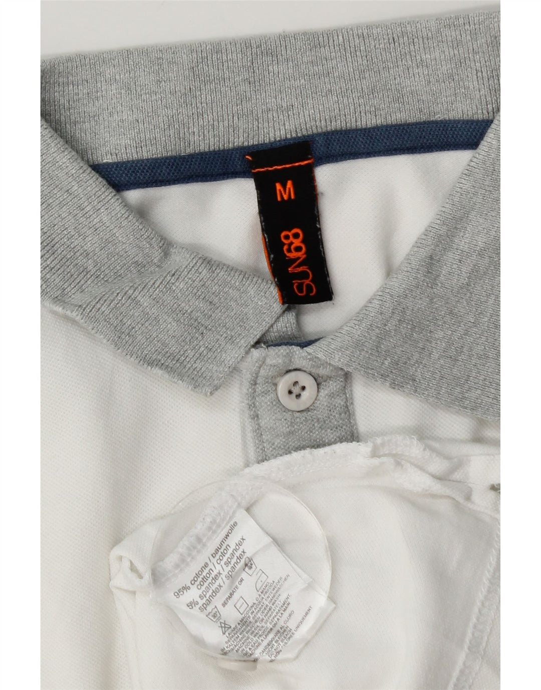 Sun68 Boys Rugby Polo Shirt 13-14 Years Medium White Cotton