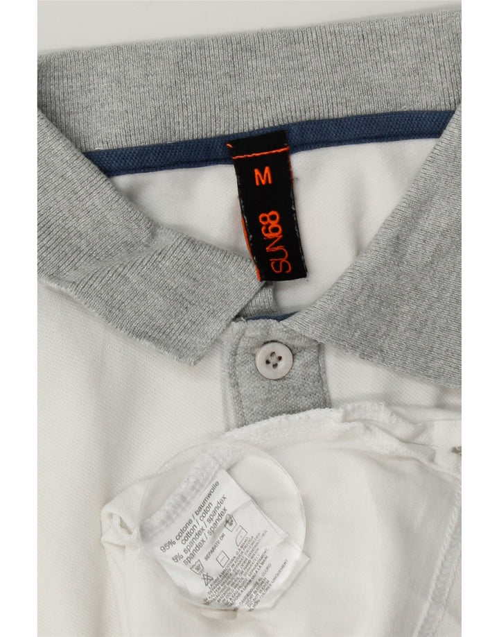 Sun68 Boys Rugby Polo Shirt 13-14 Years Medium White Cotton