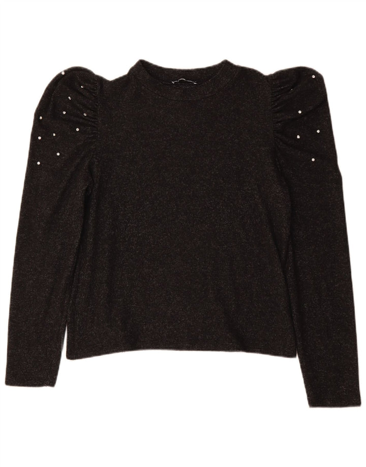 ZARA Womens Top Long Sleeve UK 14 Large Grey