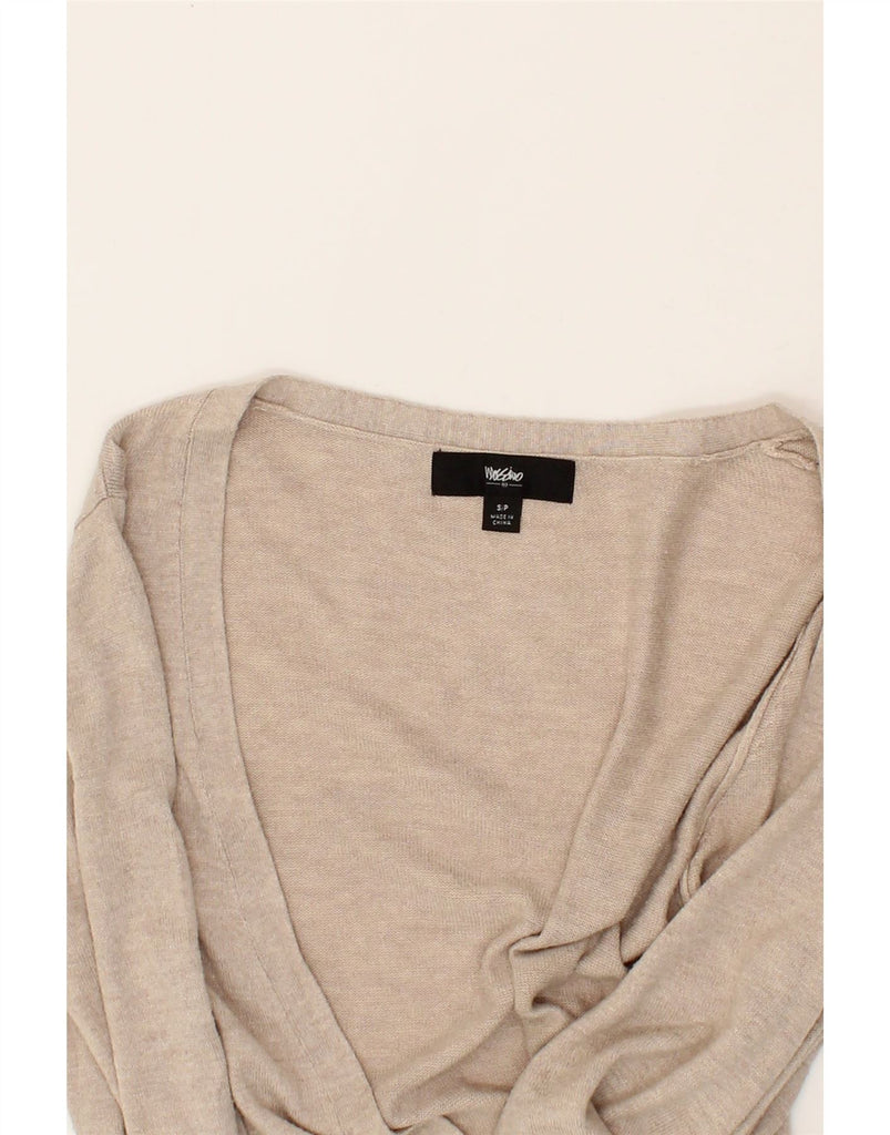 MOSSIMO Womens Longline Cardigan Sweater UK 10 Small Beige Nylon Vintage Mossimo and Second-Hand Mossimo from Messina Hembry 