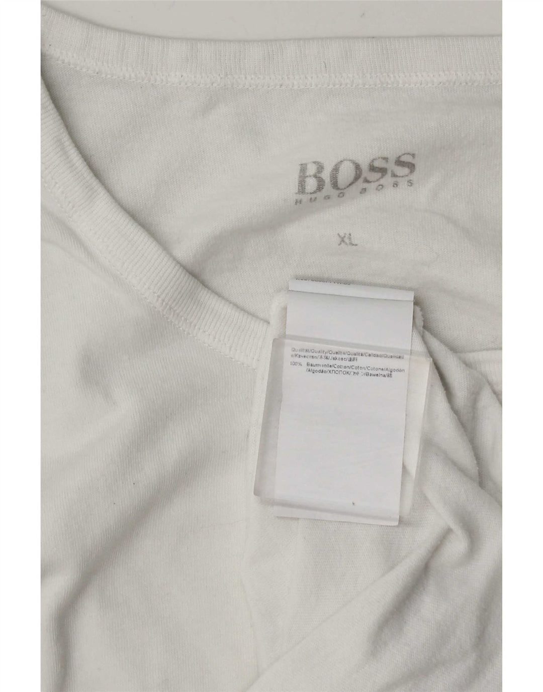 Hugo Boss Mens T-Shirt Top XL White Cotton