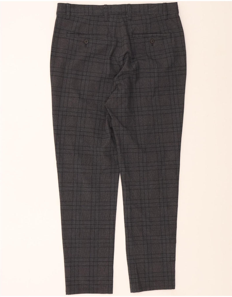 ZARA Mens Slim Suit Trousers EU 40 Medium W31 L28 Grey Check Polyester Vintage Zara and Second-Hand Zara from Messina Hembry 