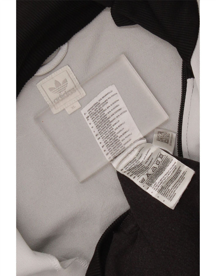 Adidas Mens Graphic Tracksuit Top Jacket XL Black Colourblock Cotton