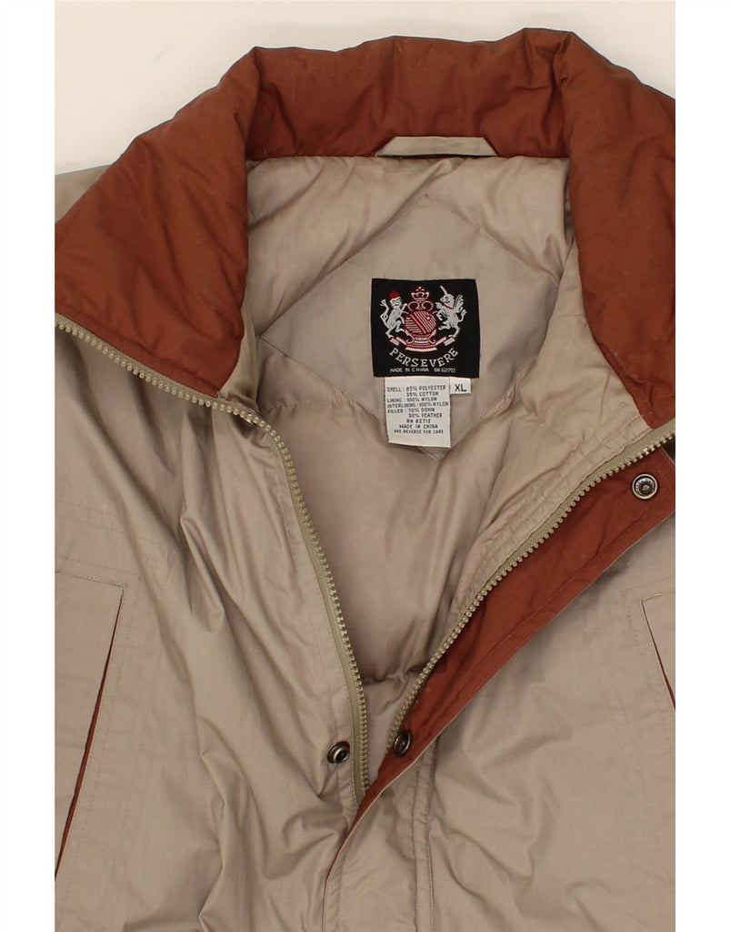 PERSEVERE Mens Padded Jacket UK 42 XL Grey Polyester Vintage Persevere and Second-Hand Persevere from Messina Hembry 