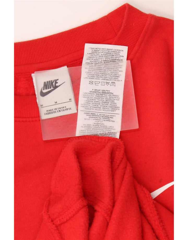 Nike Mens Graphic Sweatshirt Jumper Medium Red Cotton