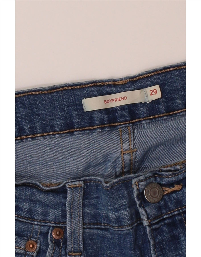 LEVI'S Womens Boyfriend Distressed Cropped Jeans W29 L26 Blue Vintage Levi's and Second-Hand Levi's from Messina Hembry 