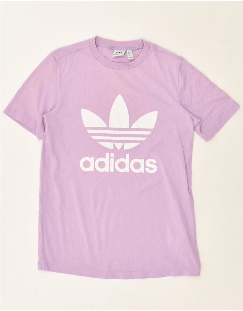 ADIDAS Womens Graphic T-Shirt Top UK 12 Medium  Purple Cotton Vintage Adidas and Second-Hand Adidas from Messina Hembry 