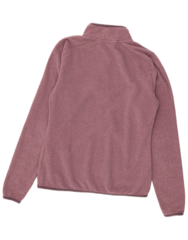 The North Face Womens Polartec Zip Neck Fleece Jumper UK 10 Small Burgundy