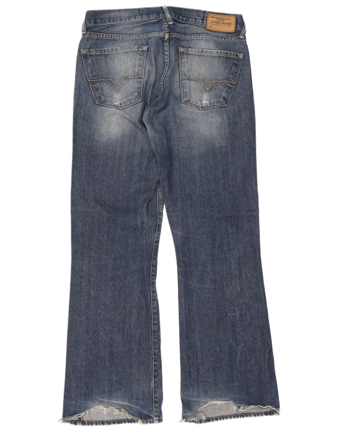 Guess Womens Bootcut Jeans W33 L33 Blue Cotton