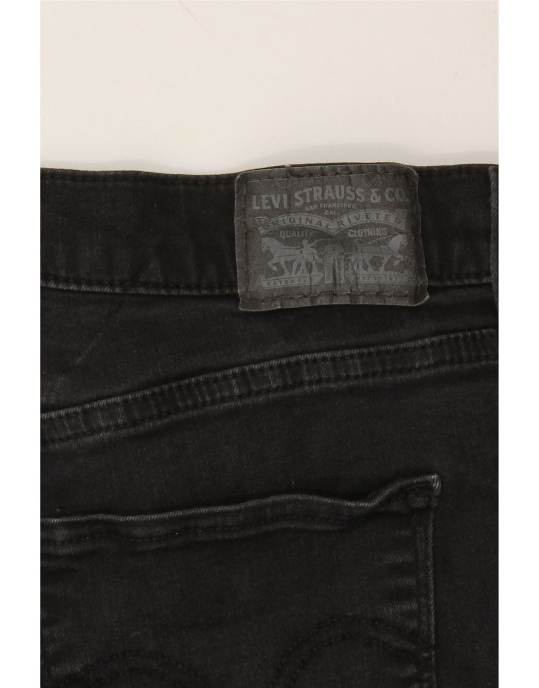 LEVI'S Womens Classic Straight Jeans US 10 Large W30 L30 Black Cotton Vintage Levi's and Second-Hand Levi's from Messina Hembry 