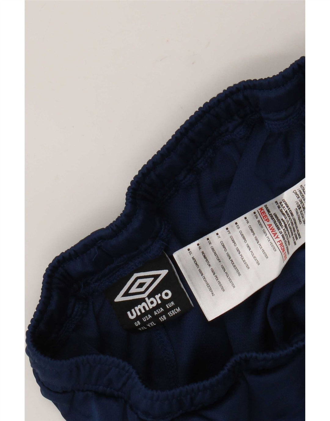 Umbro Boys Sport Shorts 13-14 Years XL Blue Colourblock Polyester