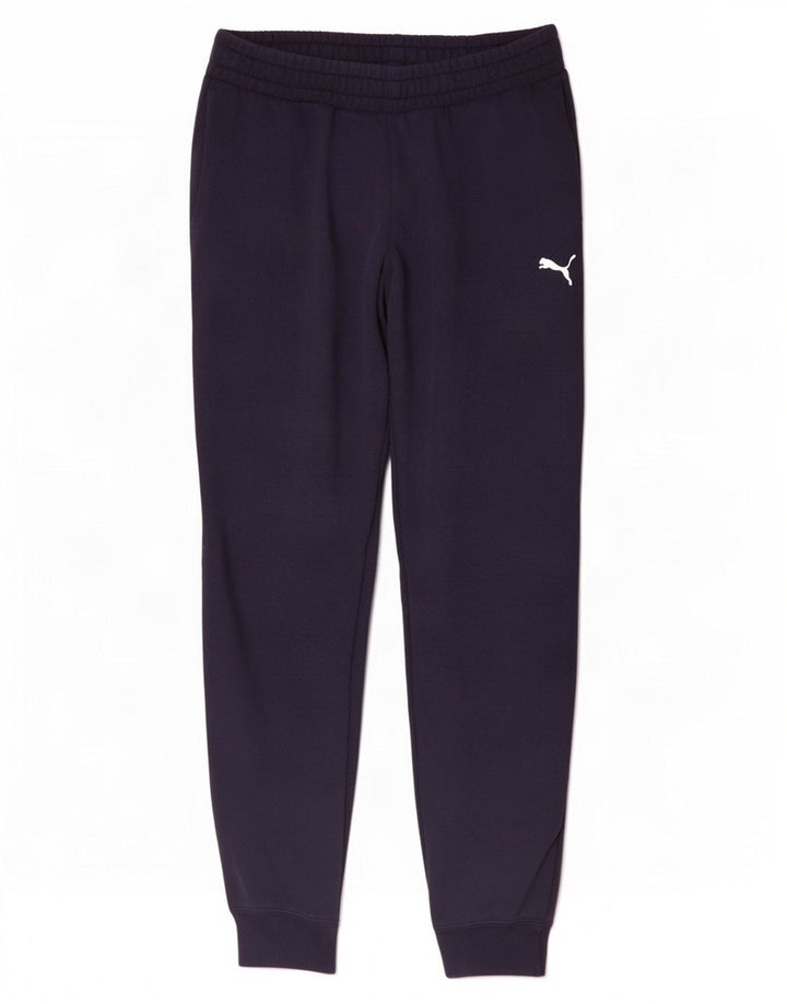 Puma Mens Tracksuit Trousers Joggers Small Navy Blue Cotton