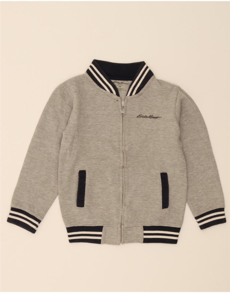 EDDIE BAUER Boys Tracksuit Top Jacket 5-6 Years Grey Cotton Vintage Eddie Bauer and Second-Hand Eddie Bauer from Messina Hembry 