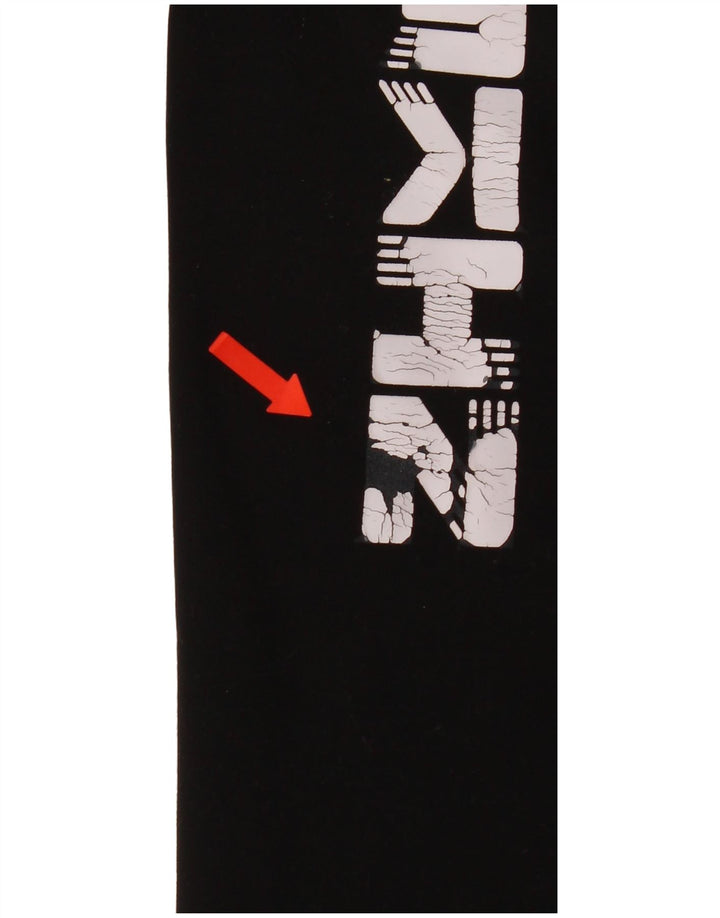 Nike Womens Dri Fit Graphic Leggings Small  Black Striped Polyester