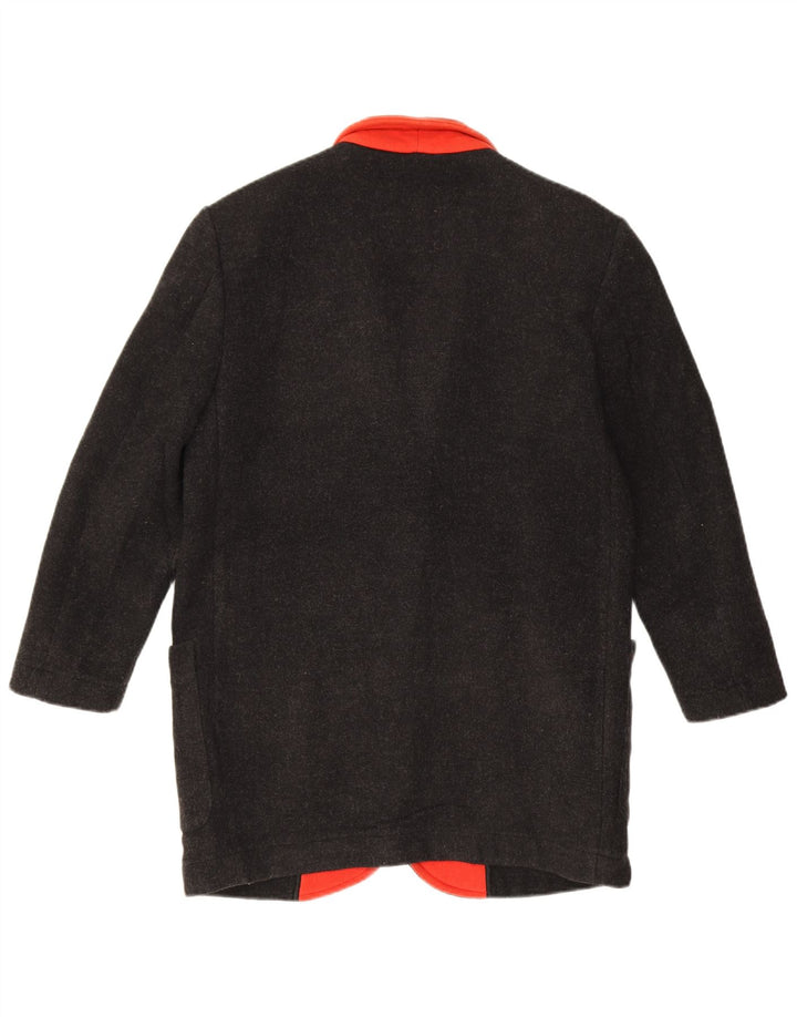 Benetton Womens Oversized 3 Button Blazer Jacket IT 40 Small Black