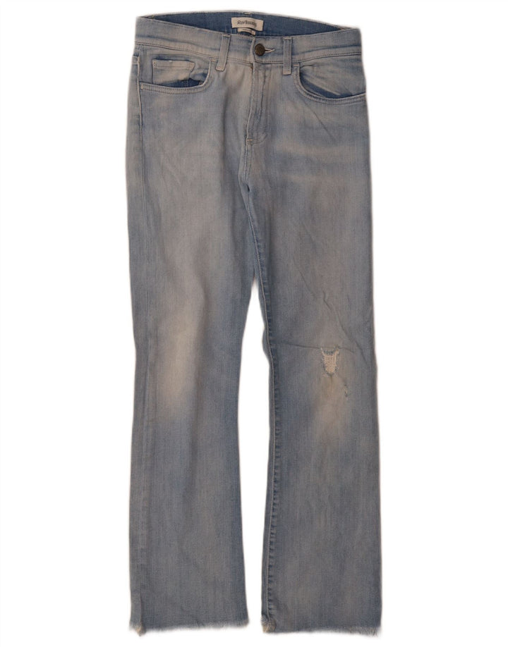 Roy Rogers Womens Distressed Bootcut Jeans W25 L28 Blue Cotton