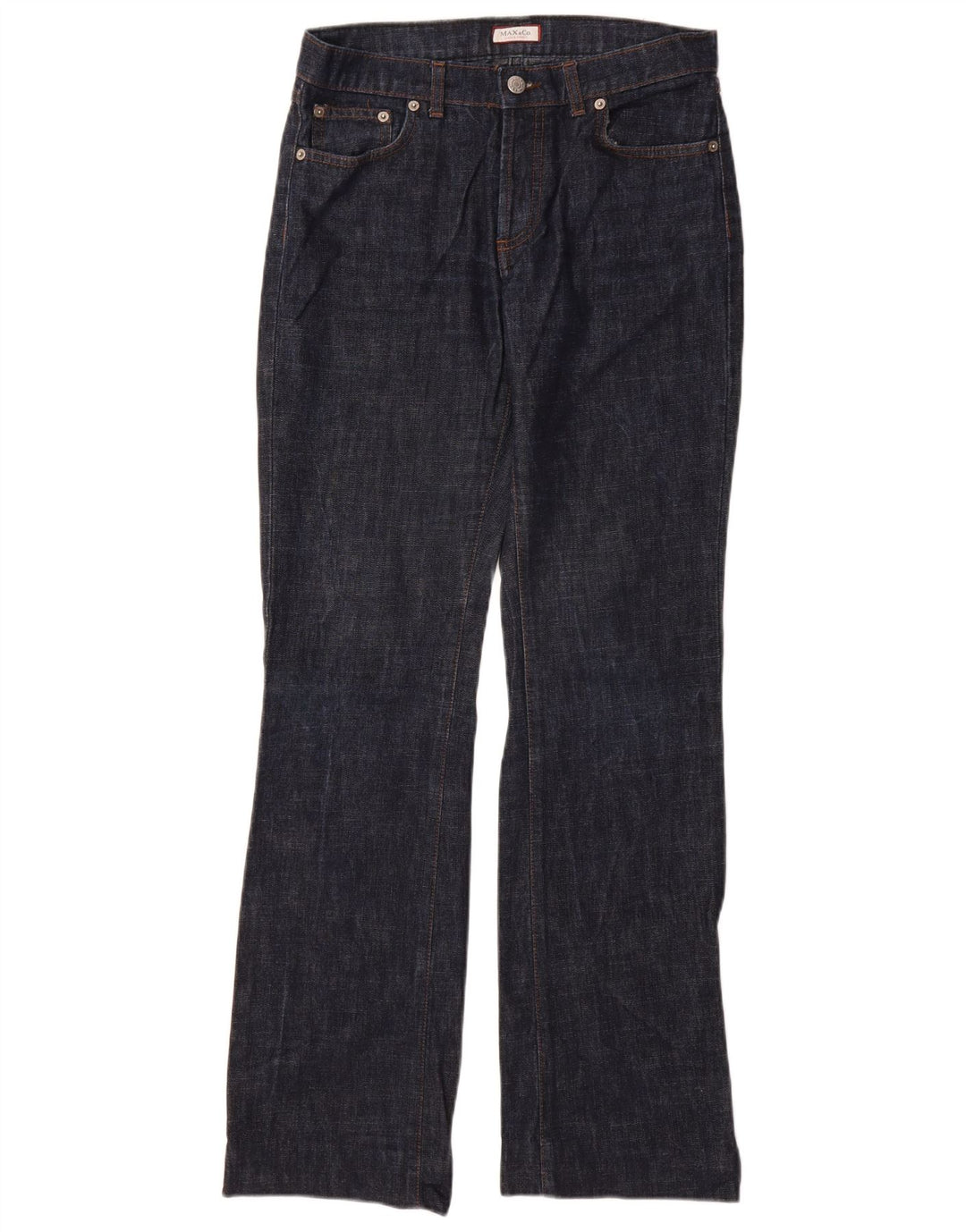 Max & Co. Womens Bootcut Jeans UK 10 Small W28 L32 Navy Blue Cotton