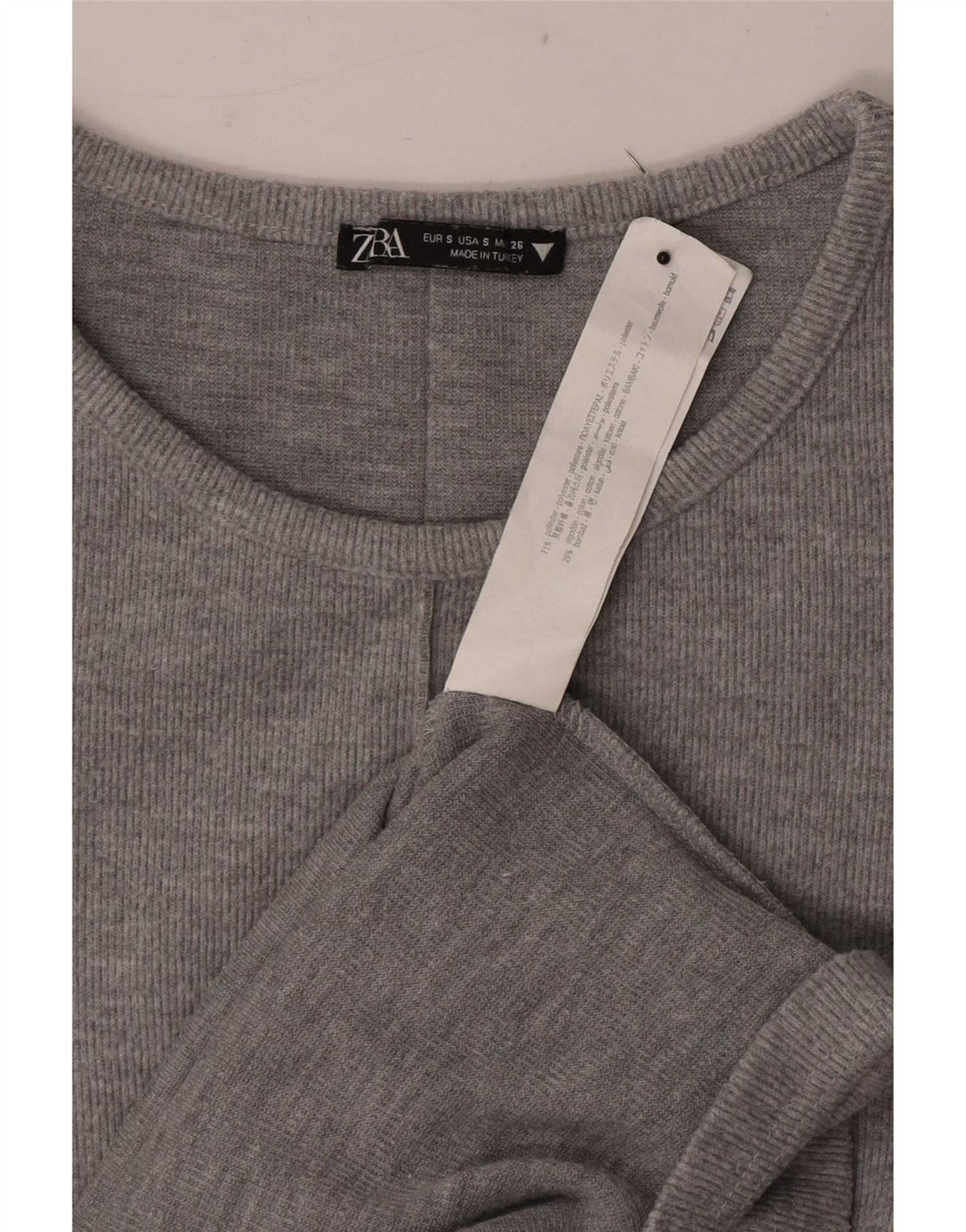 Zara Womens T-Shirt Dress UK 8 Small Grey Polyester
