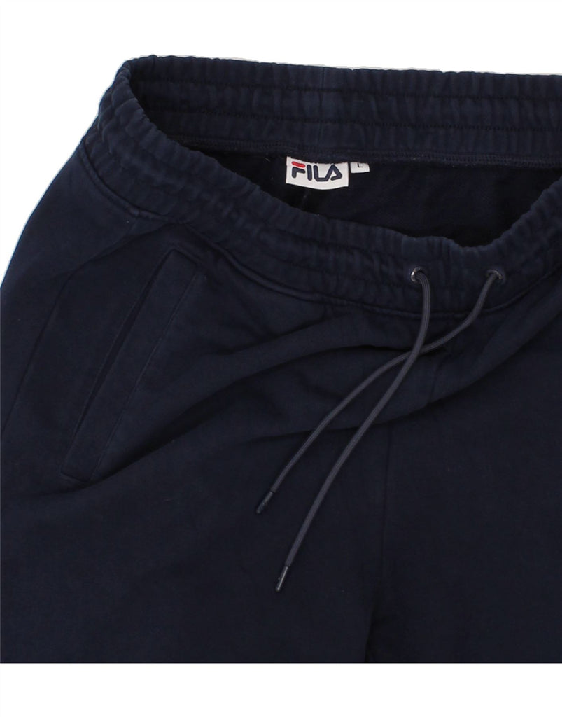 FILA Mens Tracksuit Trousers Joggers Large  Navy Blue Cotton Vintage Fila and Second-Hand Fila from Messina Hembry 