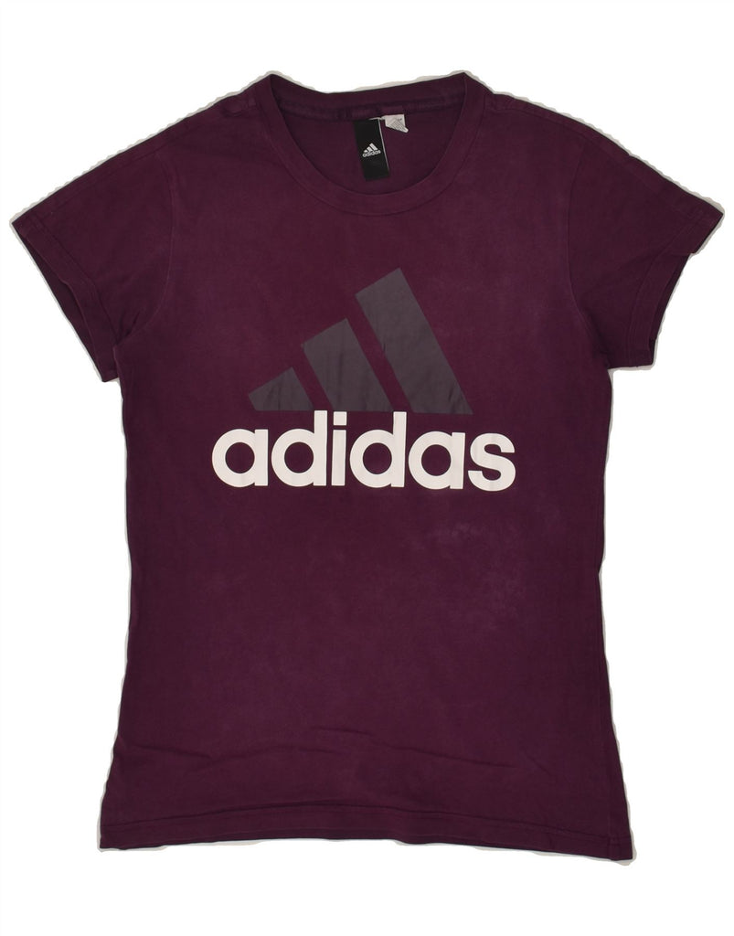 ADIDAS Womens Graphic T-Shirt Top UK 8/10 Small Purple | Vintage Adidas | Thrift | Second-Hand Adidas | Used Clothing | Messina Hembry 