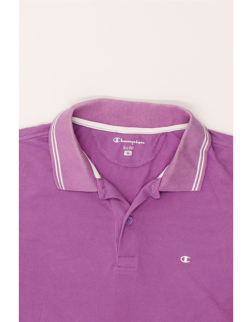 CHAMPION Mens Easy Fit Polo Shirt Medium Purple Cotton Vintage Champion and Second-Hand Champion from Messina Hembry 