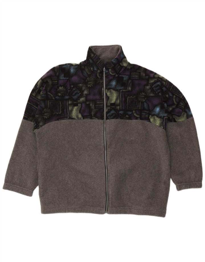 Campagnolo Mens Fleece Jacket UK 42 XL Grey Geometric Polyester
