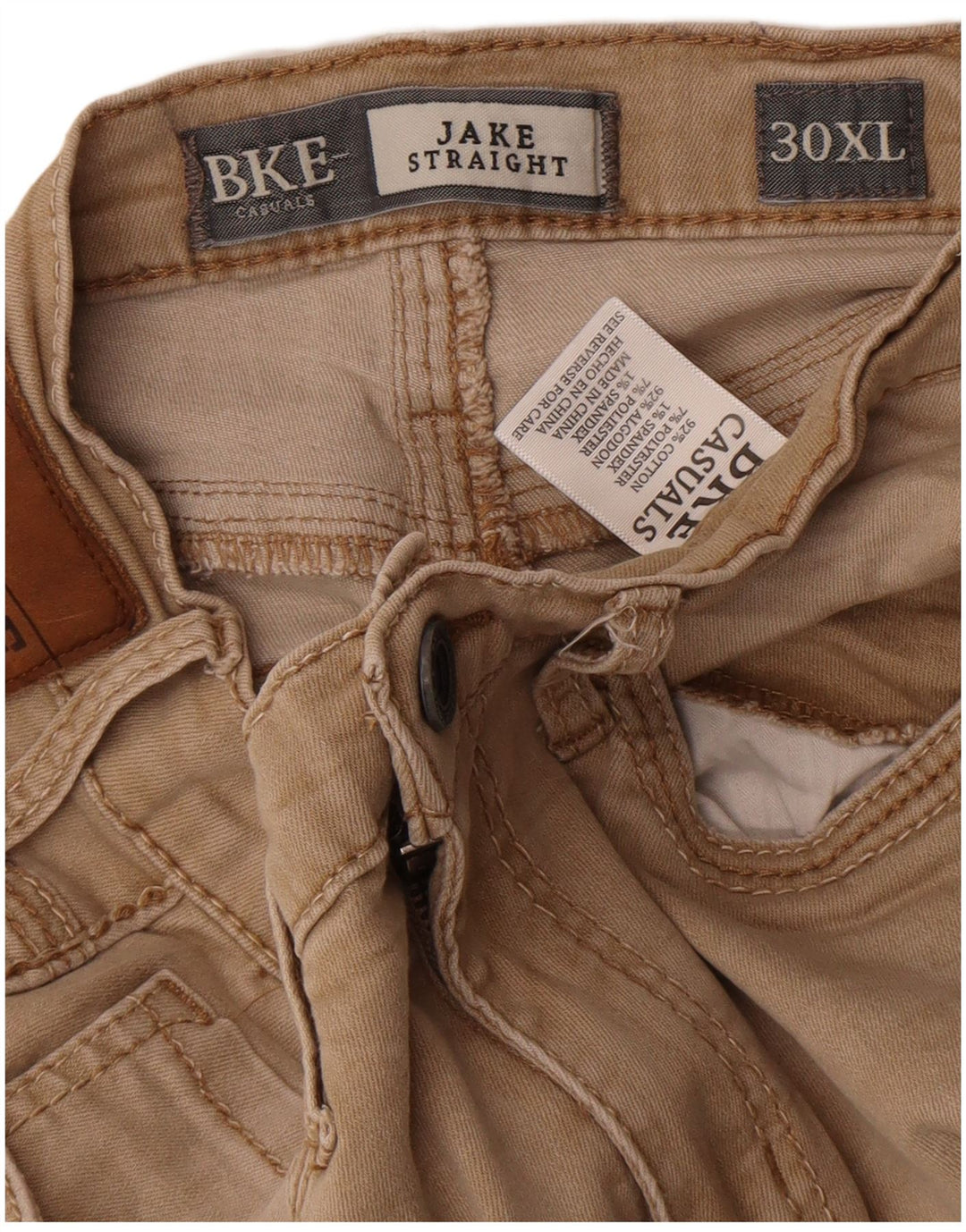 BKE Womens Straight Jeans W30 L34 Brown Cotton