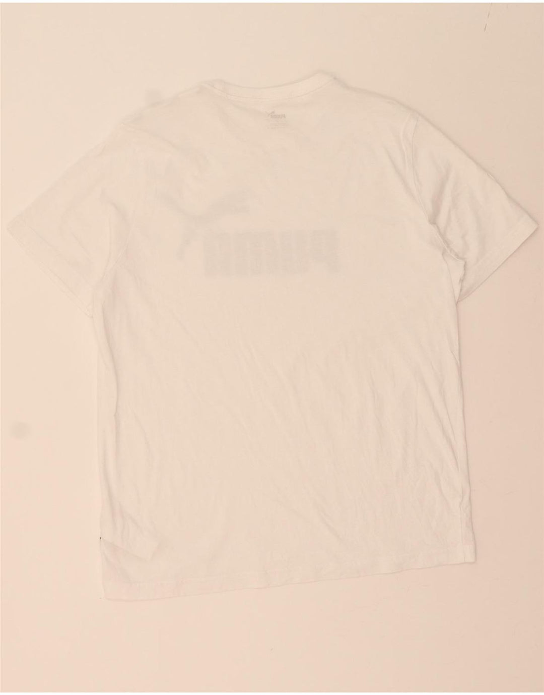 PUMA Mens Graphic T-Shirt Top Large White Cotton Vintage Puma and Second-Hand Puma from Messina Hembry 