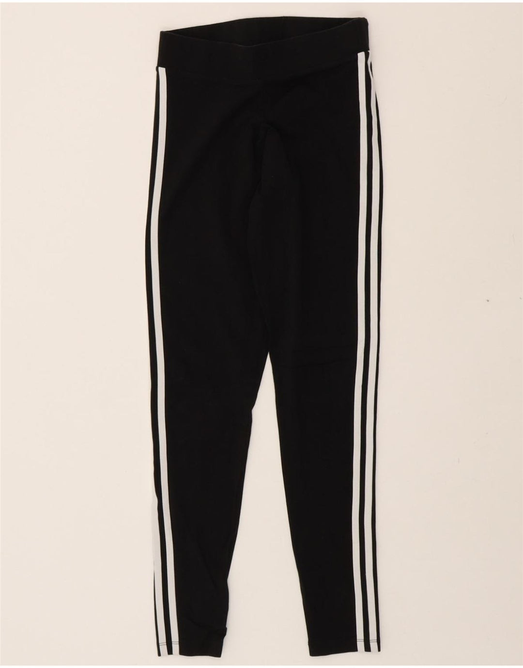 ADIDAS Womens Leggings UK 8/10 Small Black Cotton Vintage Adidas and Second-Hand Adidas from Messina Hembry 