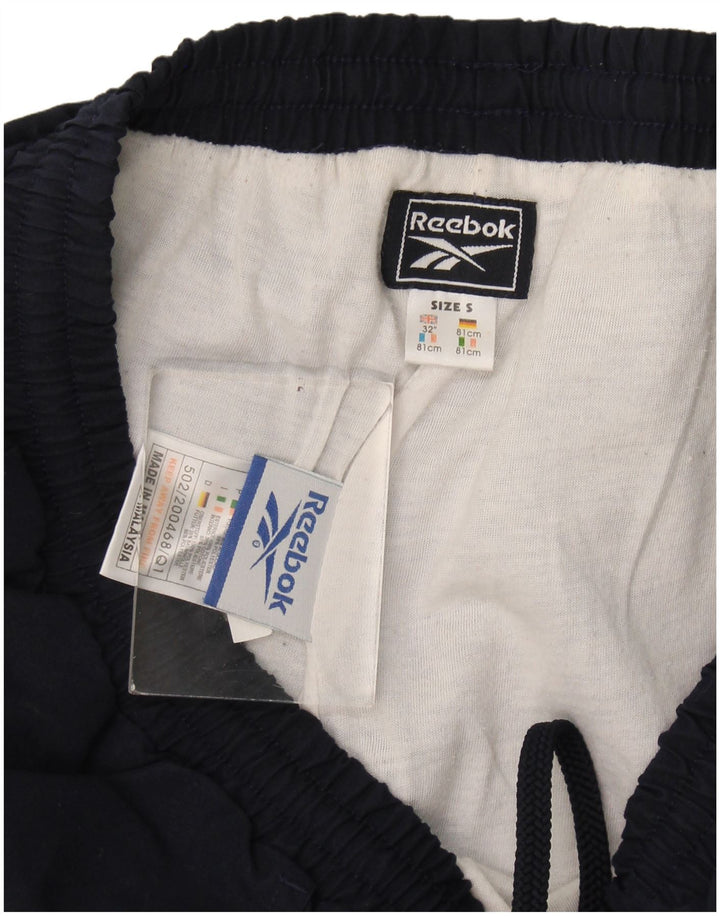 Reebok Mens Tracksuit Trousers Small Navy Blue Polyester