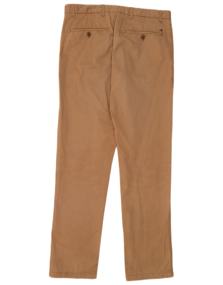 TOMMY HILFIGER Womens Straight Chino Trousers W32 L32 Beige Cotton
