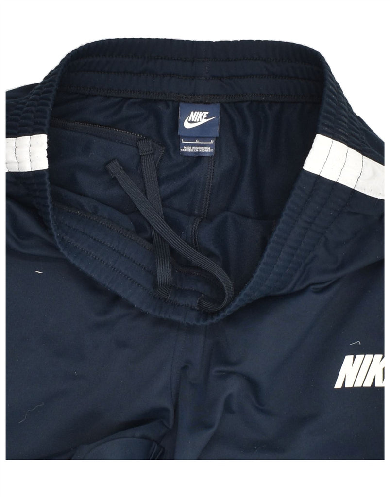 NIKE Mens Tracksuit Trousers Large Navy Blue Polyester | Vintage Nike | Thrift | Second-Hand Nike | Used Clothing | Messina Hembry 