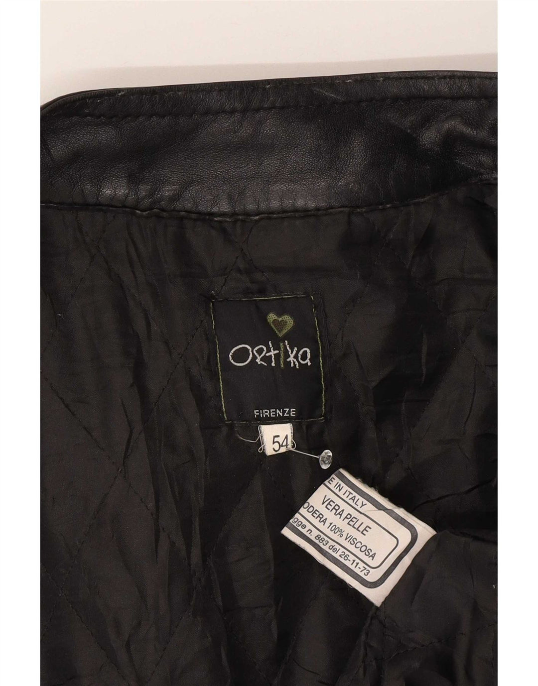 Vintage Mens Leather Racer Jacket IT 54 2XL Black