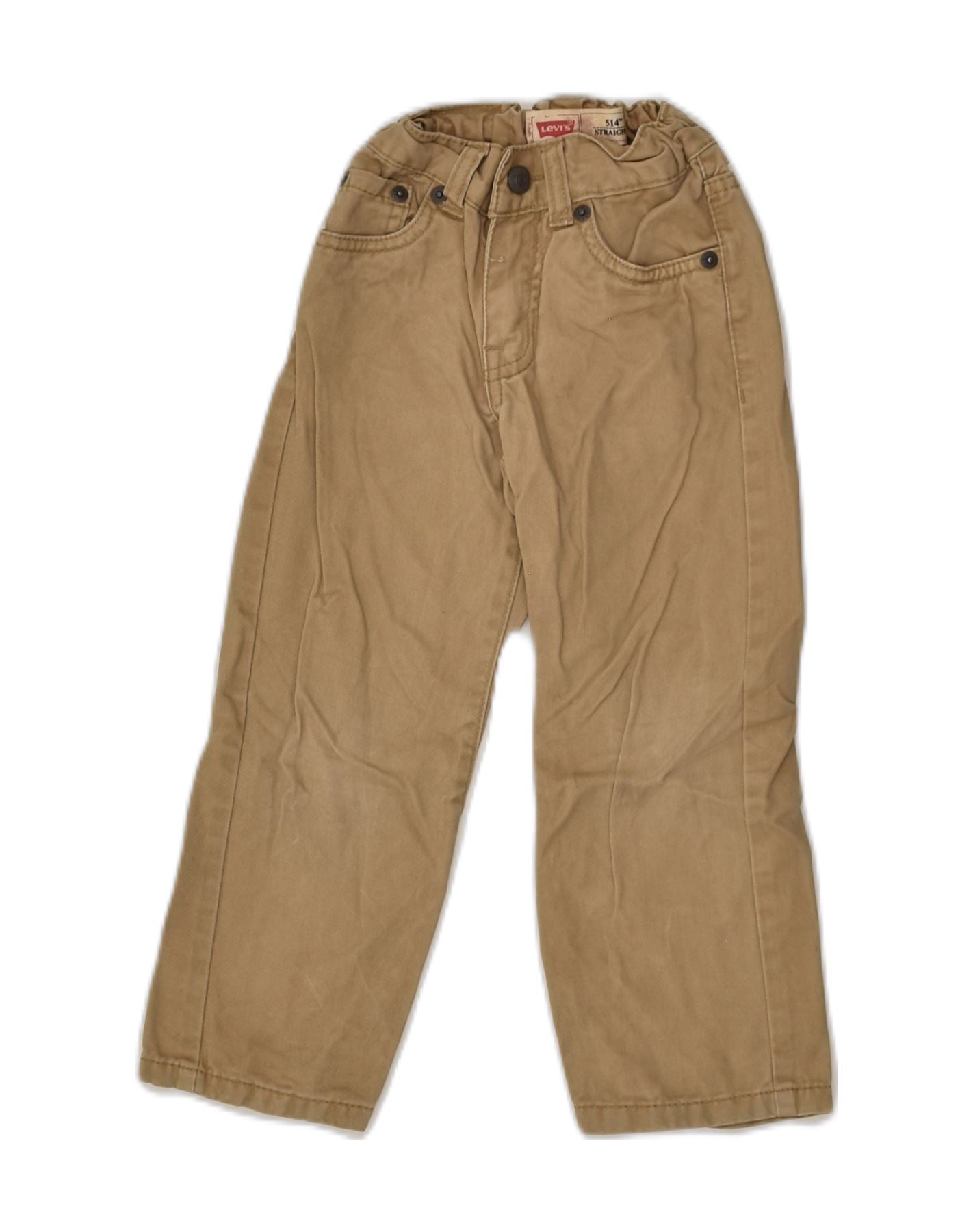 LEVI S Boys 514 Straight Casual Trousers 2 3 Years W16 L16 Brown Cotton