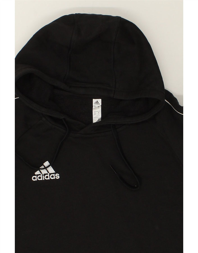 ADIDAS Mens Graphic Hoodie Jumper Small Black Cotton | Vintage Adidas | Thrift | Second-Hand Adidas | Used Clothing | Messina Hembry 