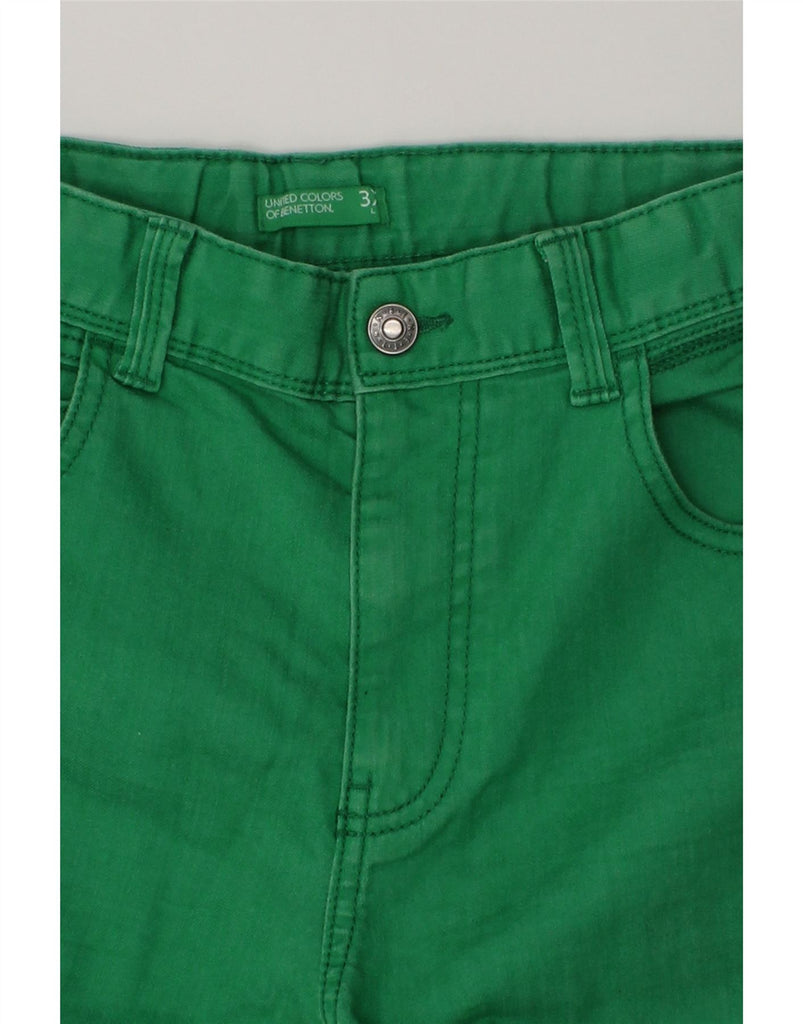 BENETTON Boys Denim Shorts 13-14 Years 3XL W32 Green Cotton | Vintage Benetton | Thrift | Second-Hand Benetton | Used Clothing | Messina Hembry 