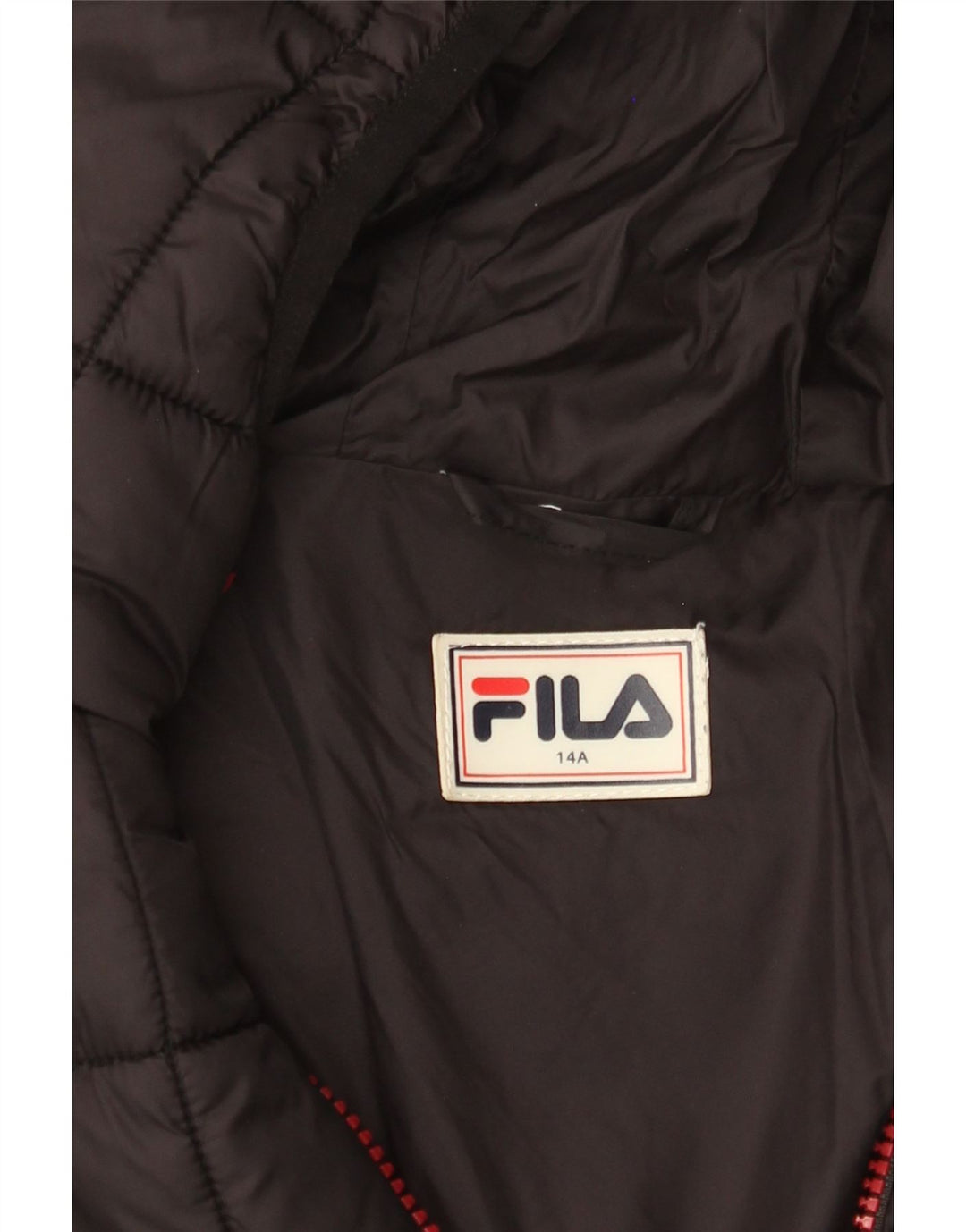 Fila Boys Hooded Padded Jacket 13-14 Years Black