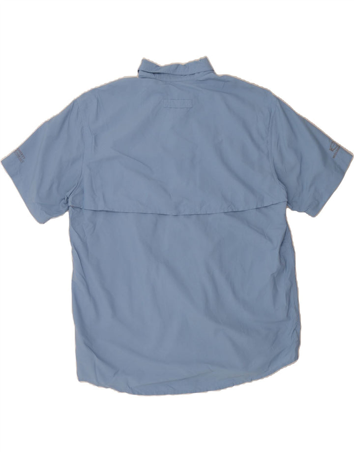 L.L.BEAN Mens Short Sleeve Shirt Large Blue Nylon Vintage L.L.Bean and Second-Hand L.L.Bean from Messina Hembry 